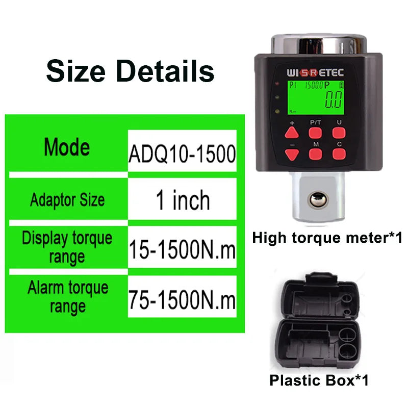 Cordless Electric Impact Wrench Installing Torque Meter Brushless Lithium Battery Car Repair Torque Display Track Accessory Box
