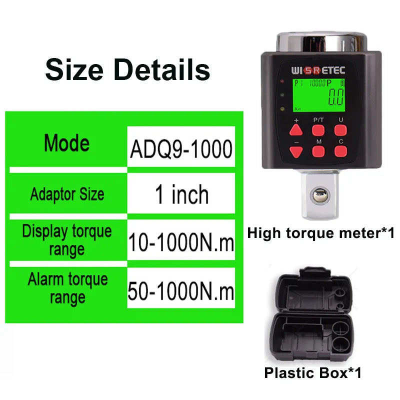 Cordless Electric Impact Wrench Installing Torque Meter Brushless Lithium Battery Car Repair Torque Display Track Accessory Box