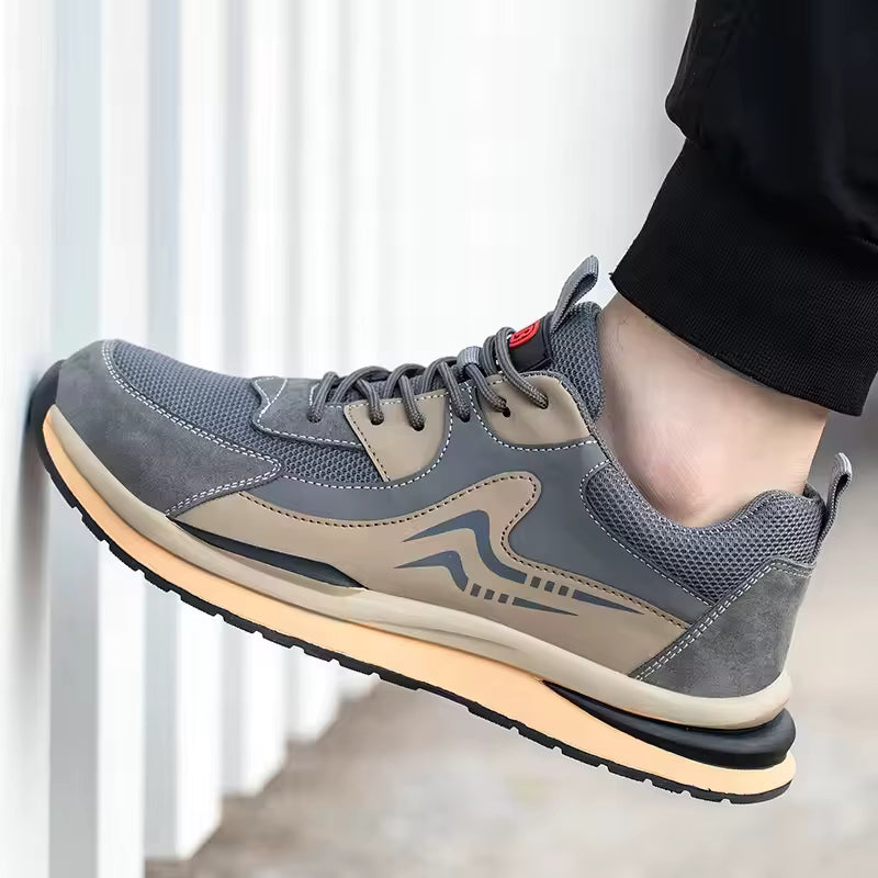 Lightweight Safety Work Shoes – Steel Toe, Puncture-Resistant Kevlar Sole, Anti-Slip & Breathable