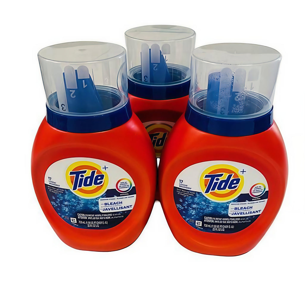 Tide Liquid Laundry Detergent with Bleach Alt. -3 bottle bundle (25 FL oz each)-Deep Clean, Bright White& Powerful Stain Removal.