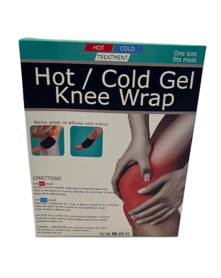 Reusable Hot & Cold Gel Knee Wrap-Ice or Heat Therapy for Knee Pain Relief & Recovery