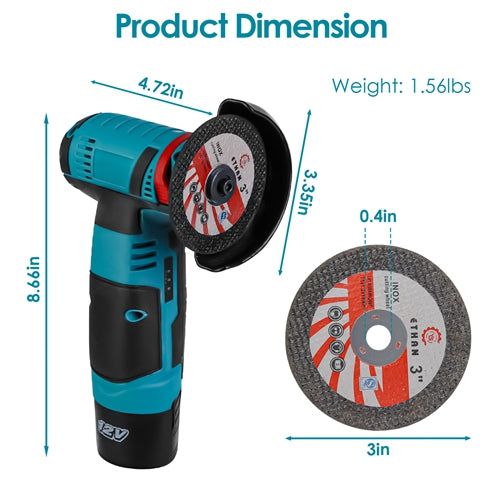 Portable Cordless Mini Saw/Grinder – Cut Wood, Tile & Metal with Precision