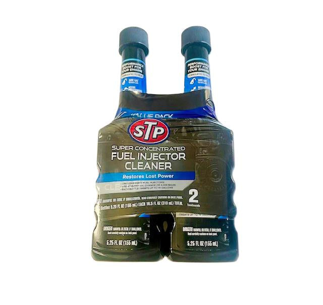 STP Super Concentrate Fuel Injector Cleaner -Value Pack( 2bottles of 5.25 fl oz each)-Boost Engine Performance,Clean Injector carbon  Deposits & Save Fuel